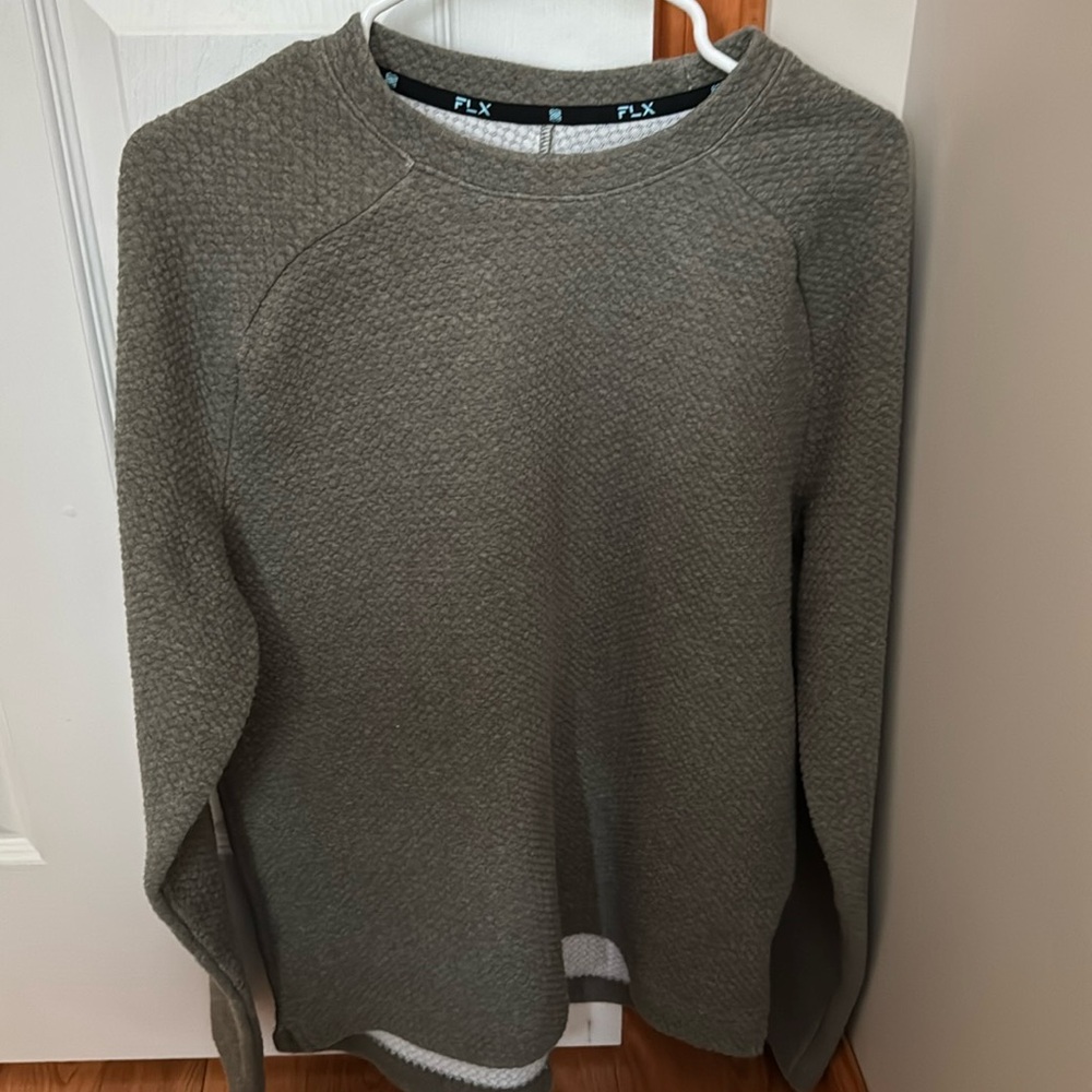 FLX brand Men’s long sleeve textured shirt, size medium